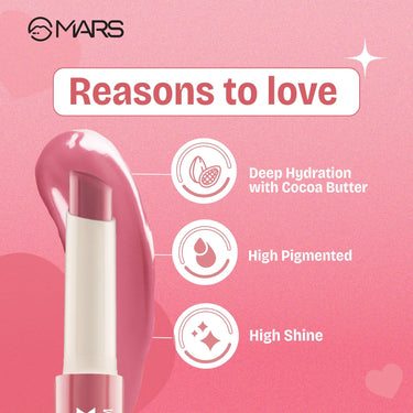 MARS Click Stix Gloss Lip Balm (2.0 gm) (03-BERRY JAM) | High Pigmented | Ultra-Glossy Finish | Non-Sticky | Hydration | Enriched with Cocoa Butter